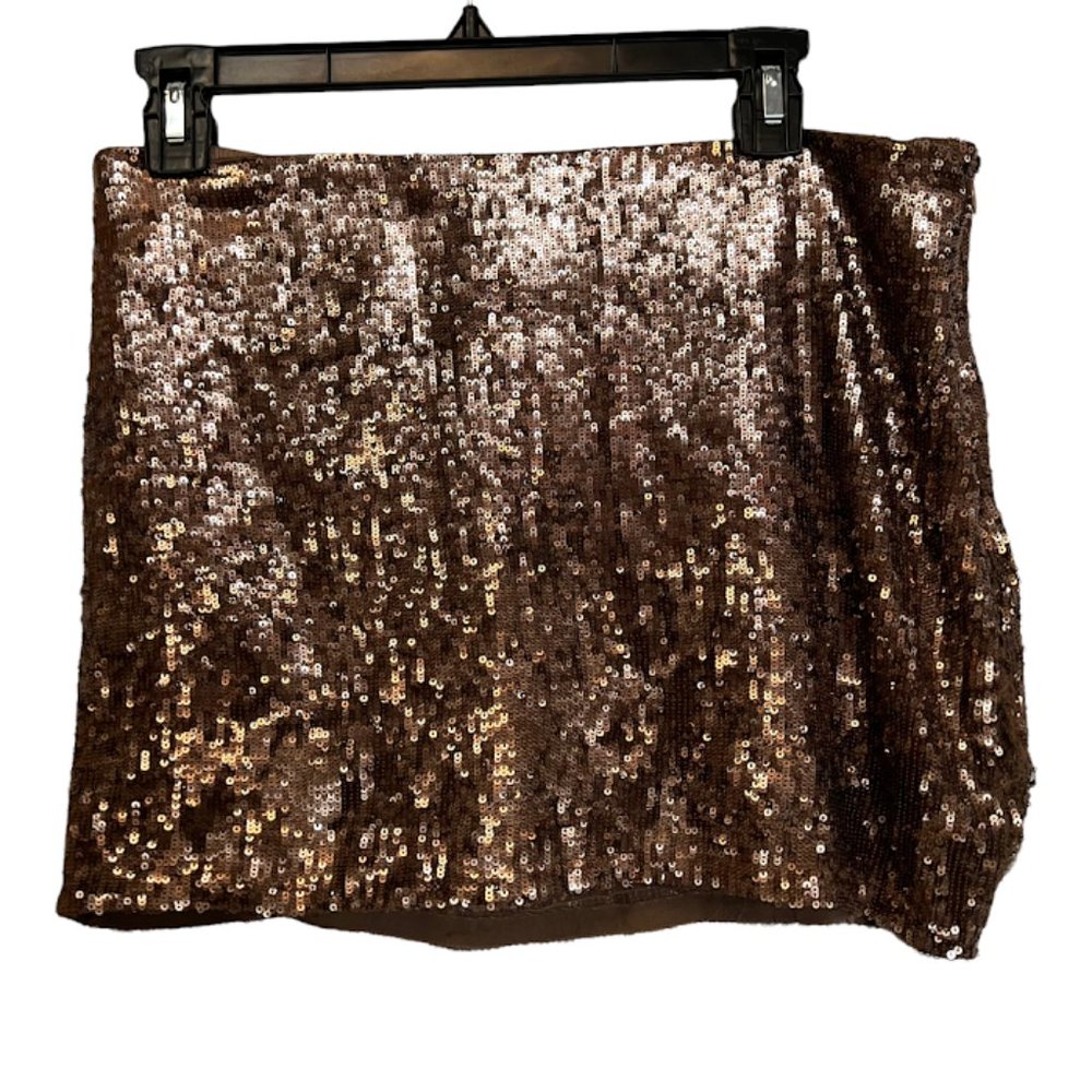 Haute Hippie Women's Skirt Sequined Bling Sparkle 100% Silk Size M